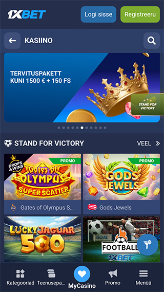 1xBet Casino Mobiil Eesti